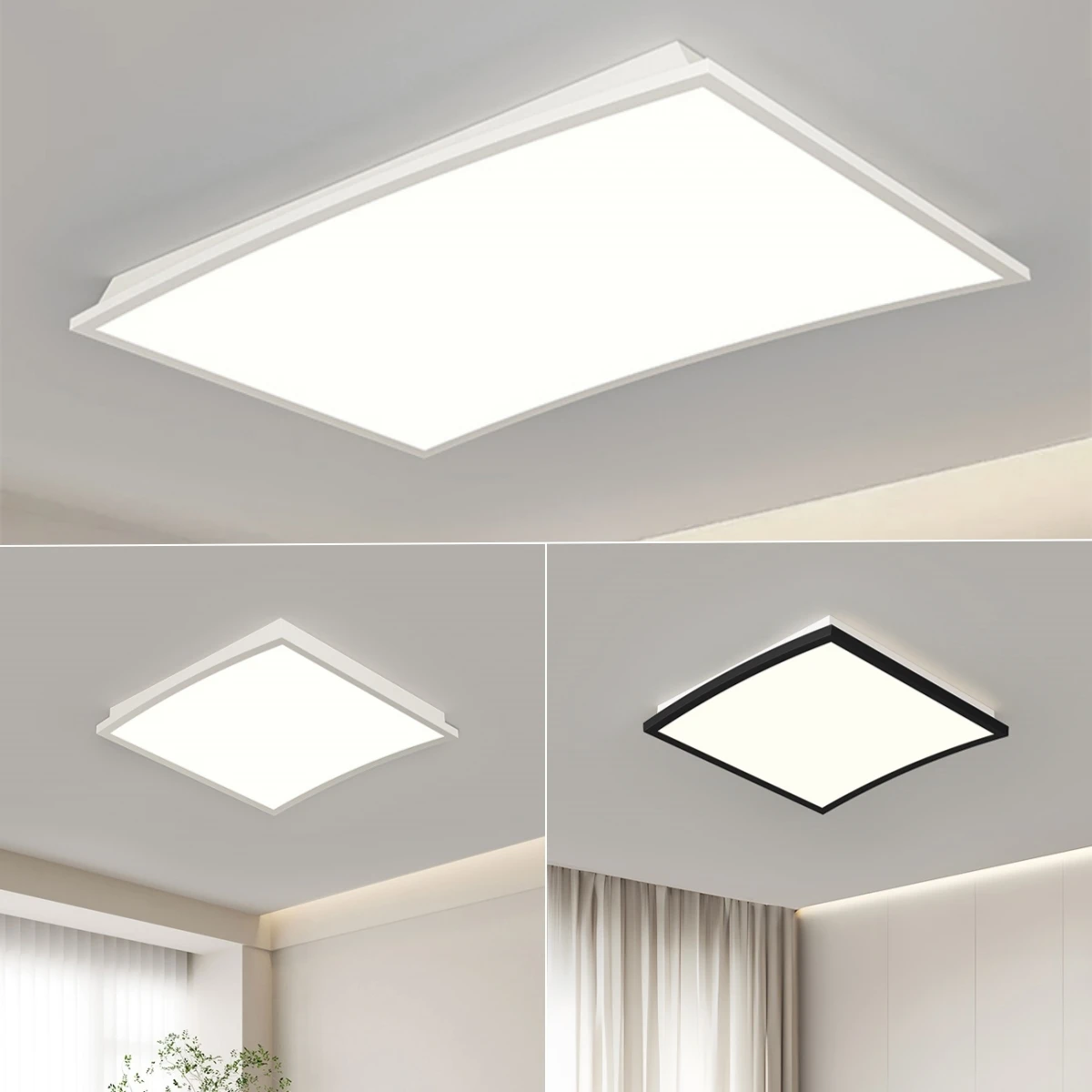 

Modern Square LED Ceiling Lamp Living Room Bedroom Foyer Study Ceiling Light Remote Control Lamp Minimalist Lighting Fixtures