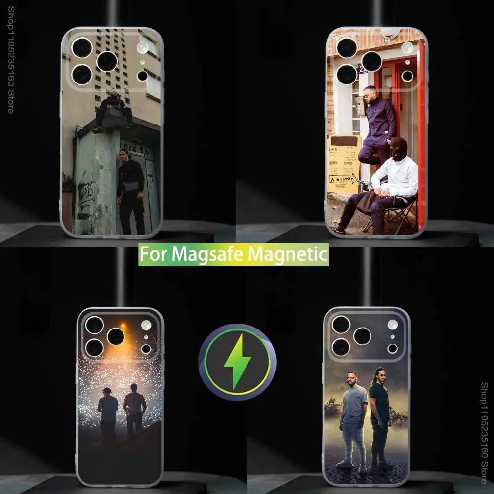 

Крутой чехол Djadja Dinaz Rap Group для iPhone 11,12,13,14,15,16,17, Pro, Max, Plus, Mini, SE4, E с беспроводной связью Magsafe