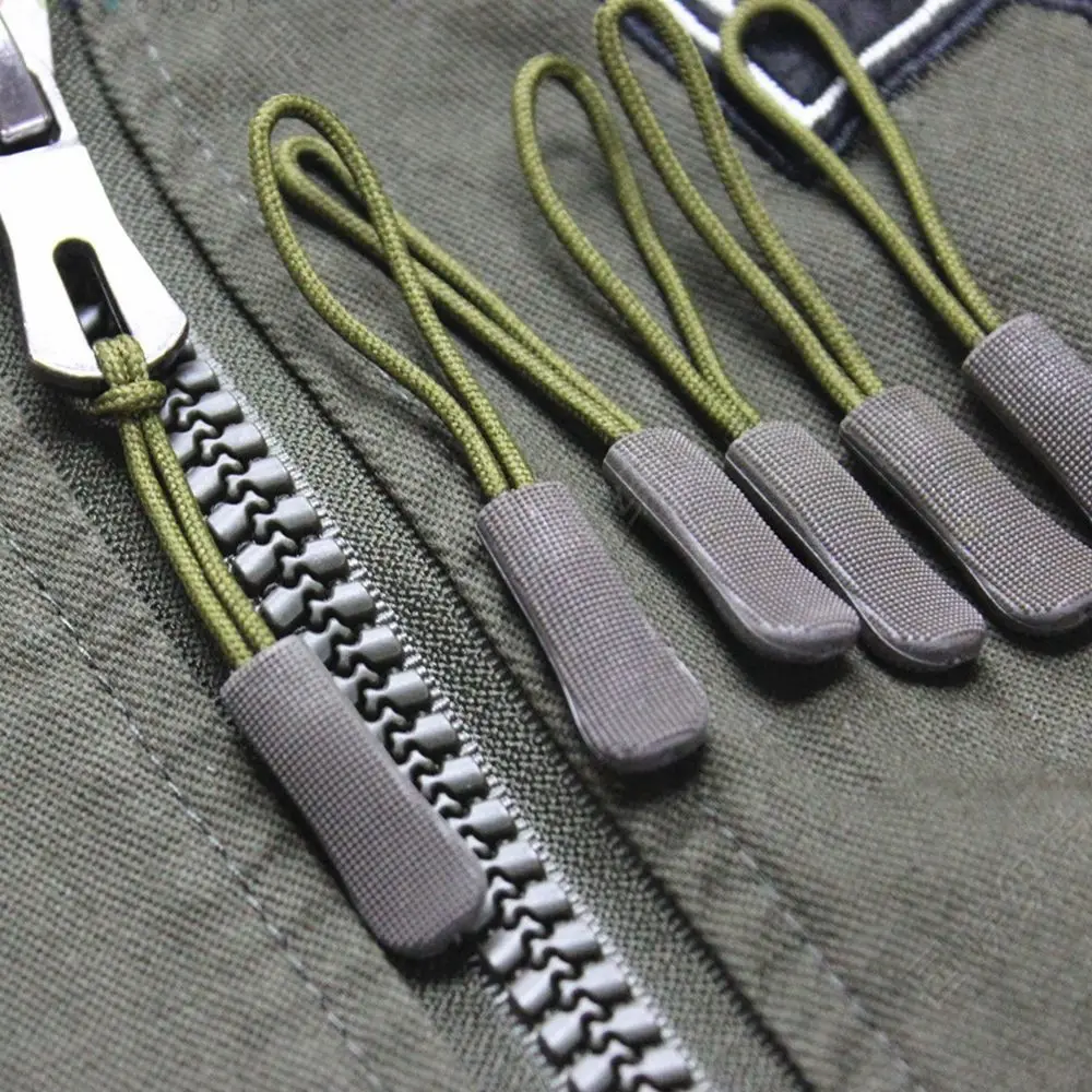

28 colors Suitcase Tent Backpack Bags Clip Buckle Zipper Pull Cord Rope Pullers Zip Puller Replacement Ends Lock Zips