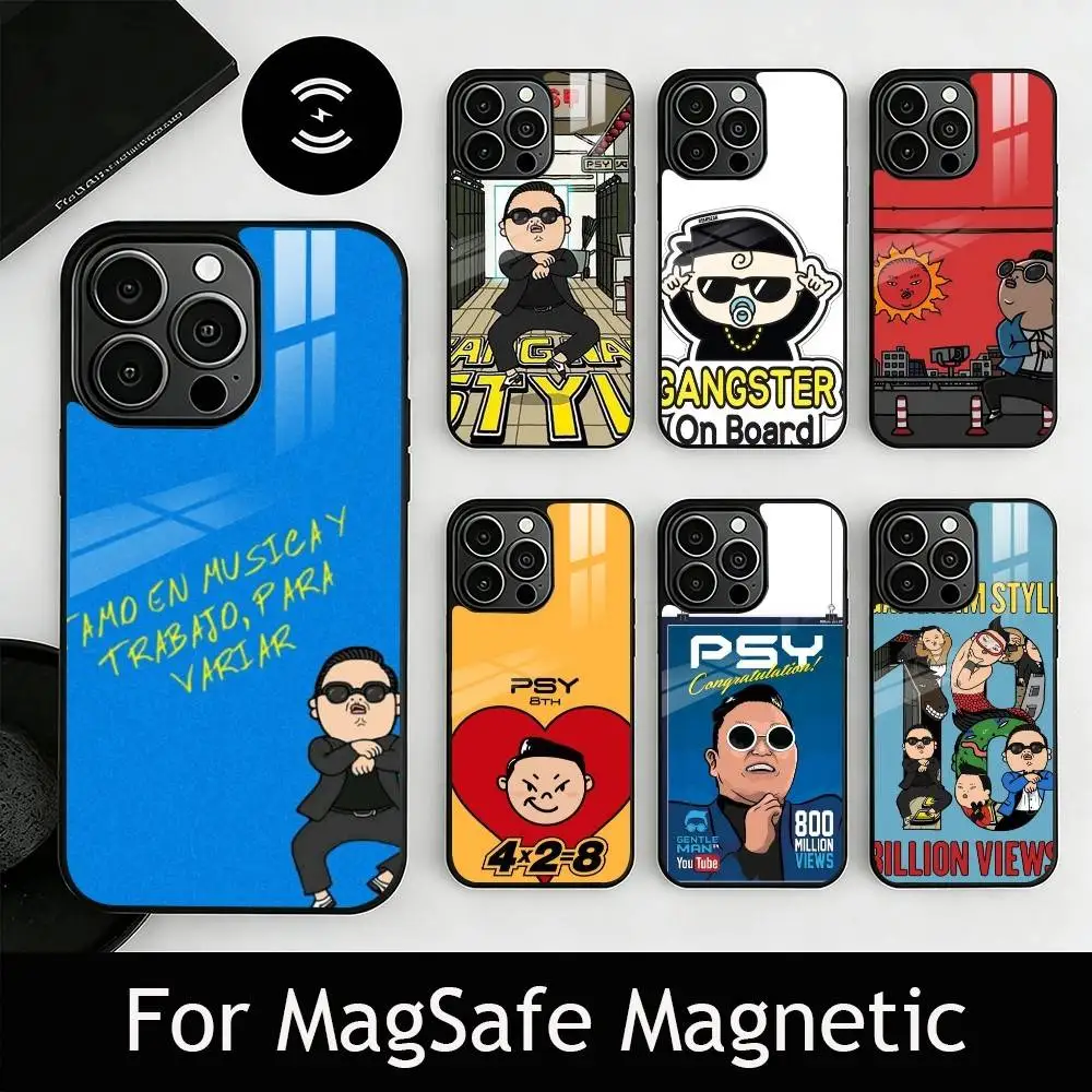 P-S-Y Phone Case For iPhone17,16,15,14,13,12,11 Plus,Pro Magnetic For Magsafe Wireless Charging