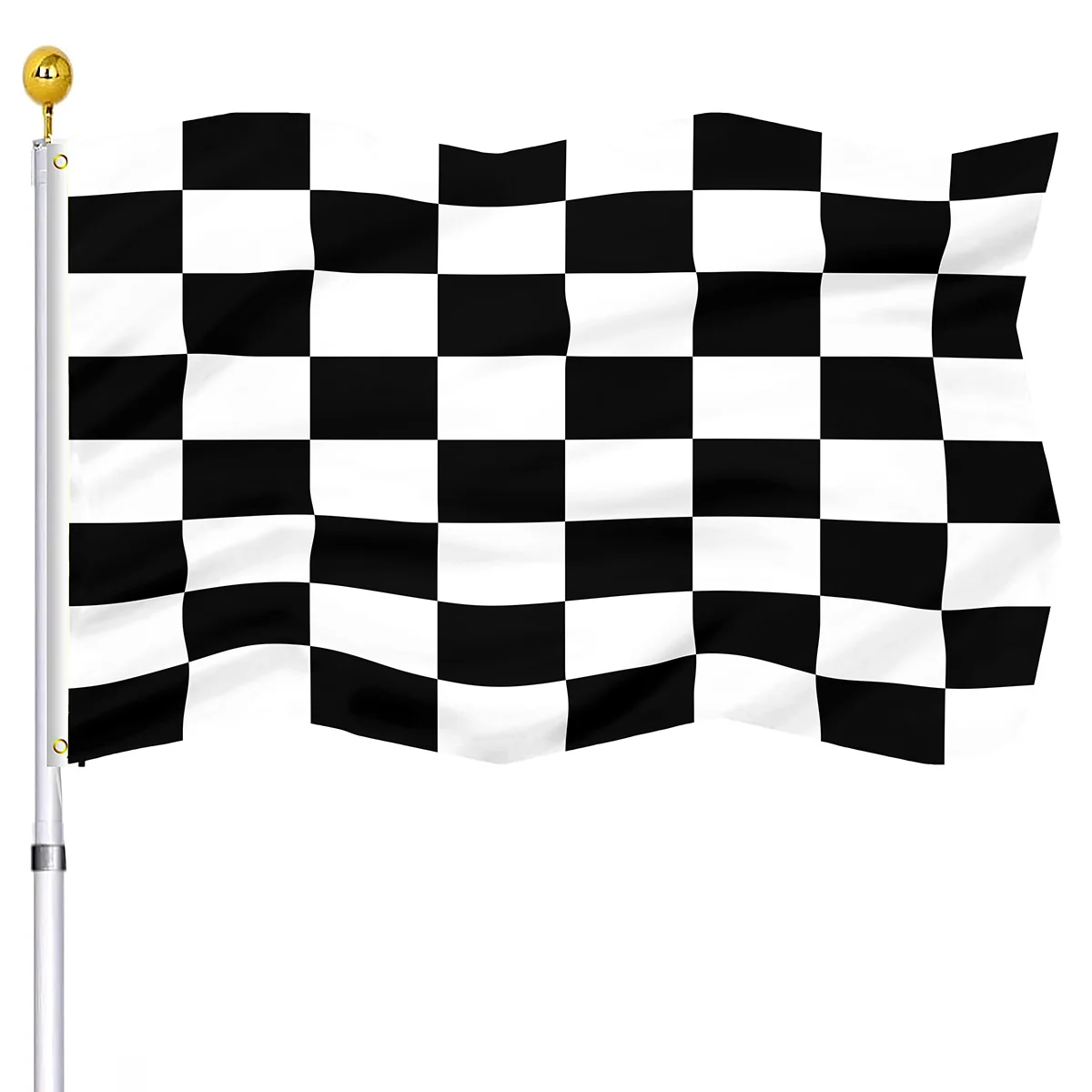 Black White Checkered Flag Indoor Outdoor Party Home Decorations Interior Banner Garden Yard House Polyester Flags for Women Men