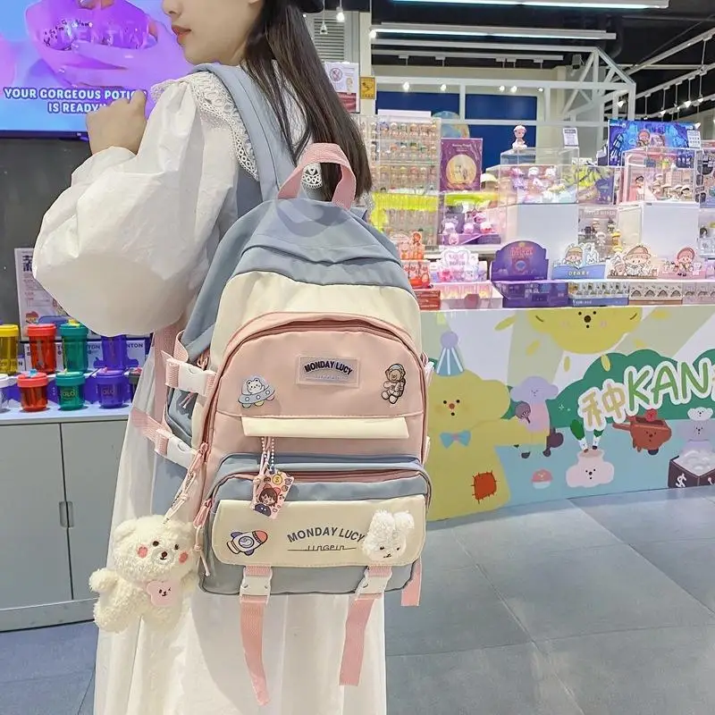 Girls Large Schoolbag Backpack Cute Design Korean Style For Female Students