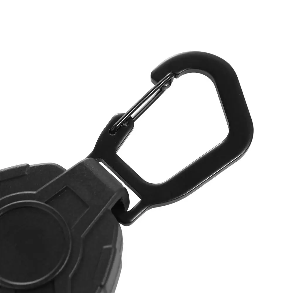 Sporty Metal Badge Holder ID Lanyard Keychain Anti-theft Easy-to-pull Buckle ID Card Holder Retractable Key Ring Badge Reel