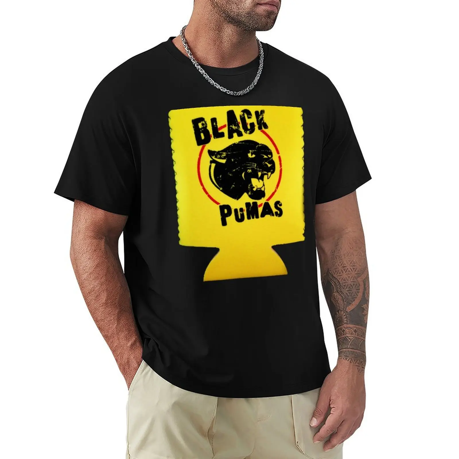 

black pumas maskes T-Shirt summer top affliction shirts luxury designer tshirts for men