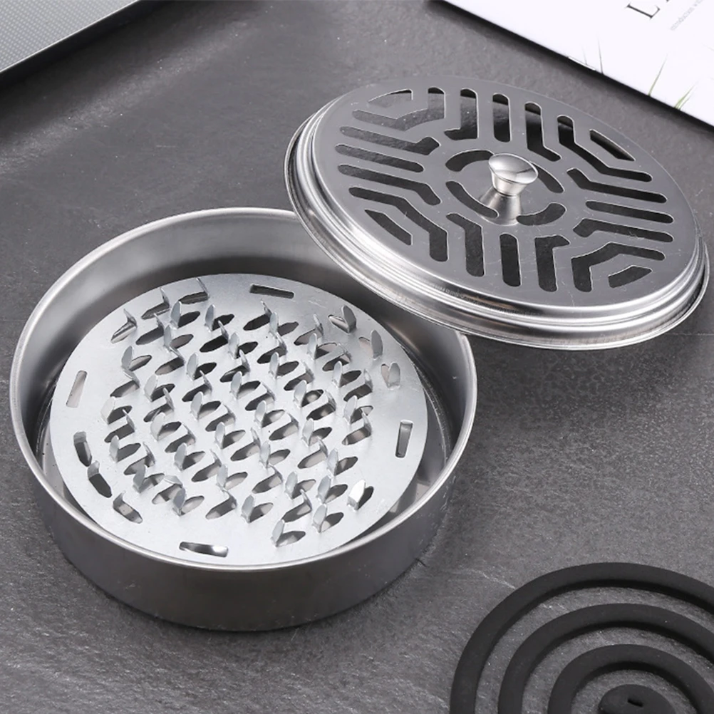 

Tray Incense Burner St Portable Stainless Steel Holder Outdoor Stable Frame Fire Prevention Easy