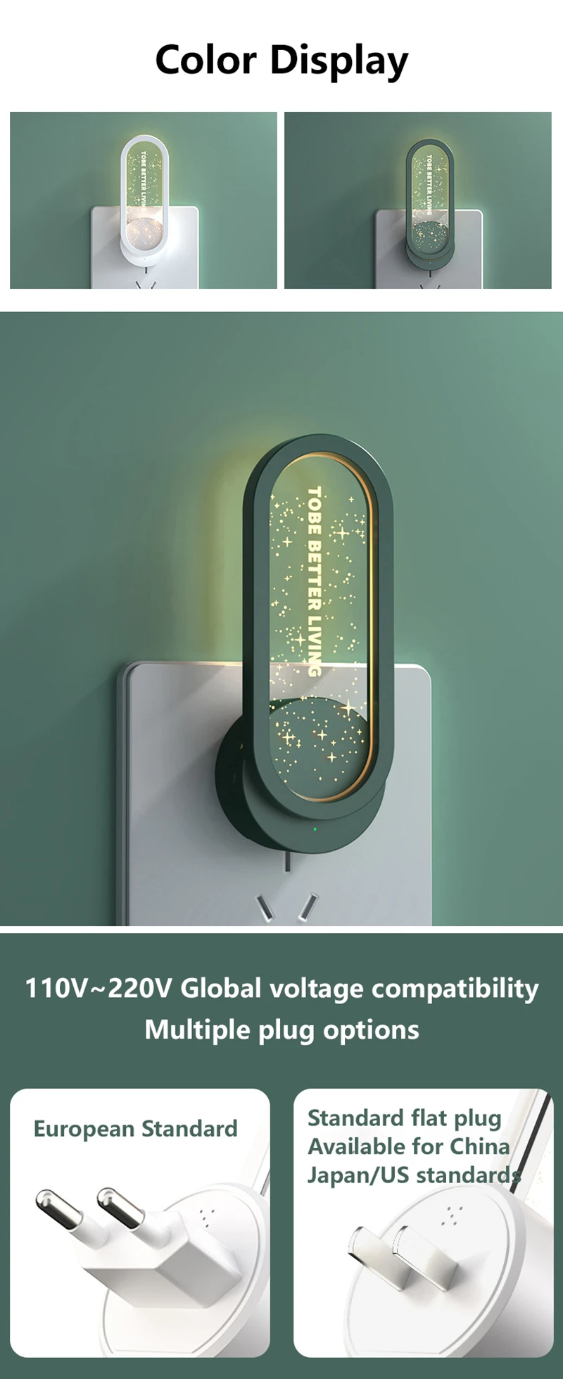 Lenovo Mini-Luftreiniger mit negativen Ionen zur Geruchsbeseitigung in der Toilette, zur Formaldehyd-Entfernung, mit Sternenhimmel-Atmosphärenlicht im Heimstil – Detail 18