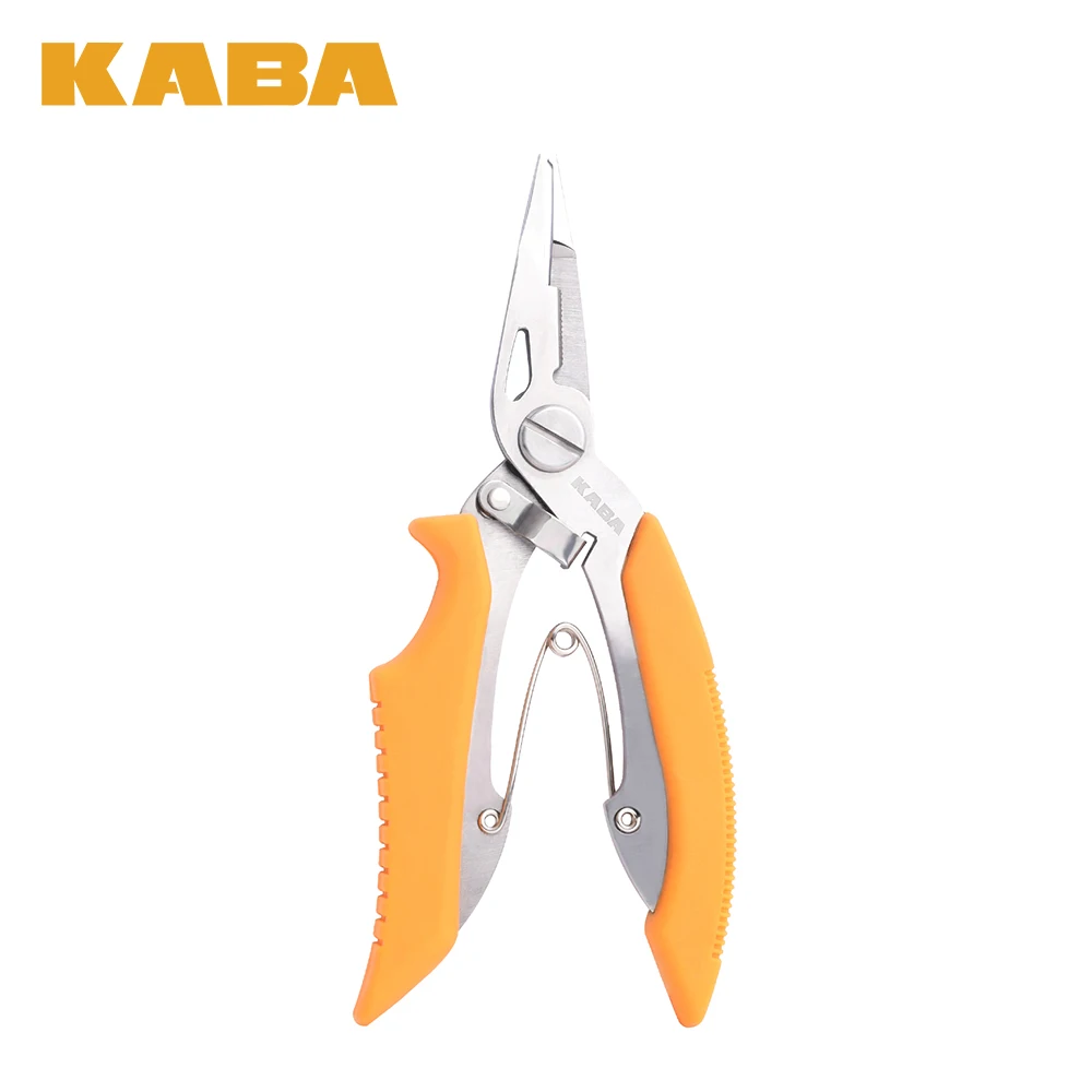 

Kaba Fishing Pliers Scissor 5in Fishing Tools Braid Line Lure Cutter Hook Remover yellow Multifunction Scissors