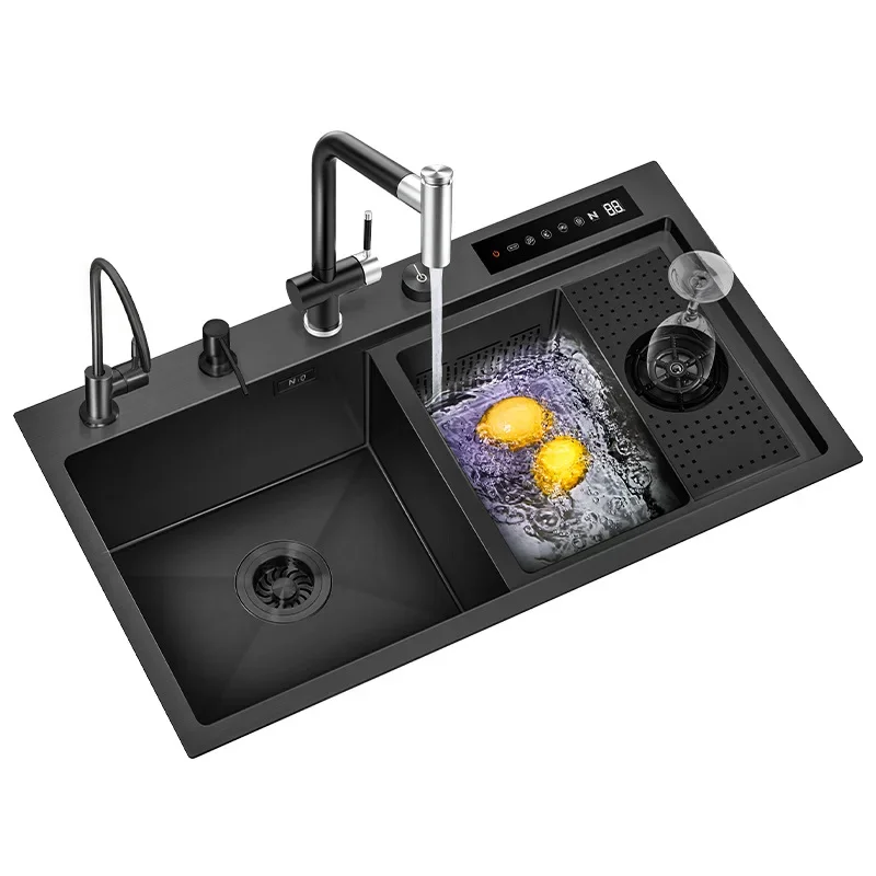 

Ultrasonic Sink Dishwasher Multifunctional Fruit and Vegetable Washing Machine Kitchen Sink
