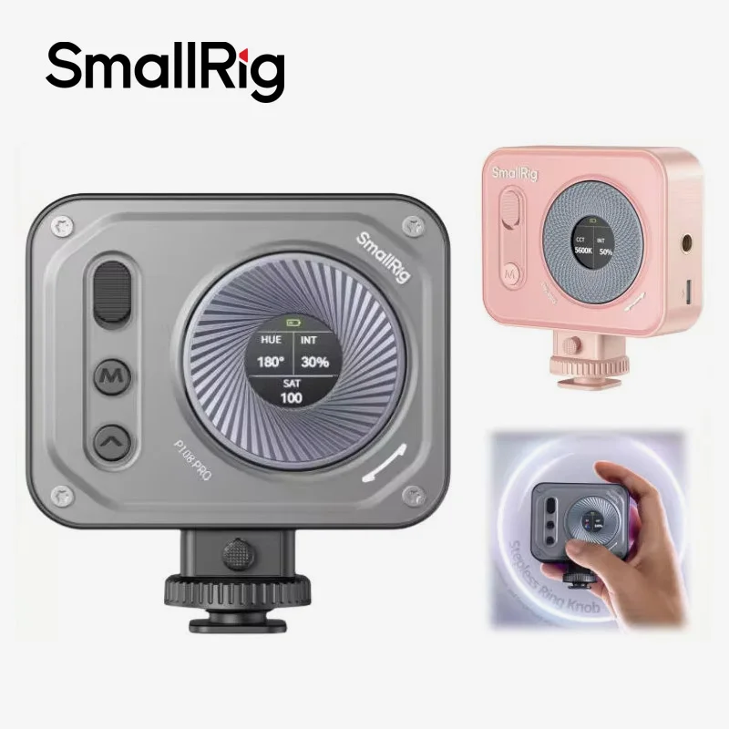 SmallRig Vibe P96 P108 Pro Mini Fill Light Rotation Dimmable 2500K-6500K Portable LED Camera Video Light with Cold Shoe