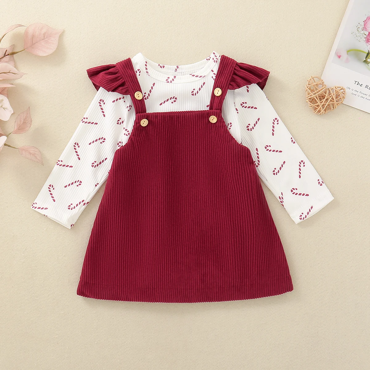 conjunto-de-duas-pecas-estilo-primavera-outono-para-bebes-meninas-macacao-estampado-de-manga-comprida-com-tecido-trancado-e-vestido-tipo-avental