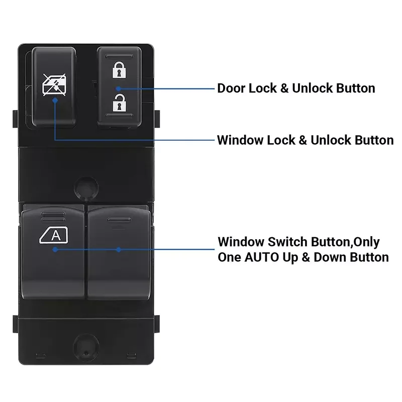 Front Driver Side Power Window Switch 25401-ZP50A for Nissan Frontier 2006-2020 25401ZP50A 25401 ZP50A