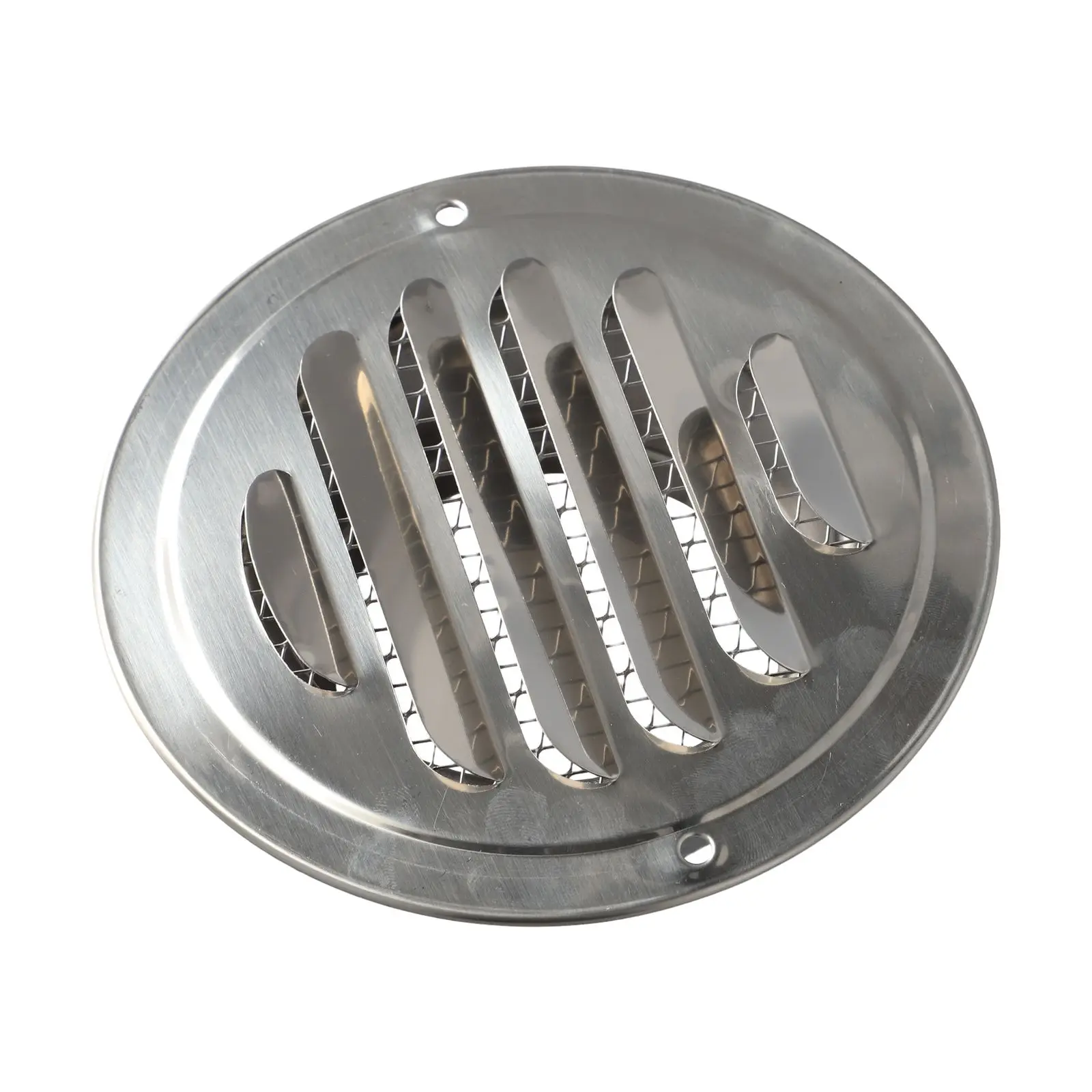 Exterior Grade Round Stainless Steel Vent Grille for Wall Duct Installations with Support for 70mm to 300mm Diameter Duct Sizes