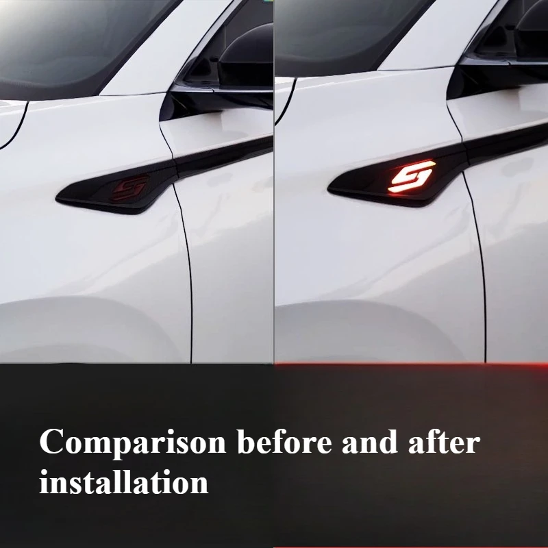 For Changan CS75plus side wing leaf plate fog light auxiliary LED flow steering daytime running light exterior accessories