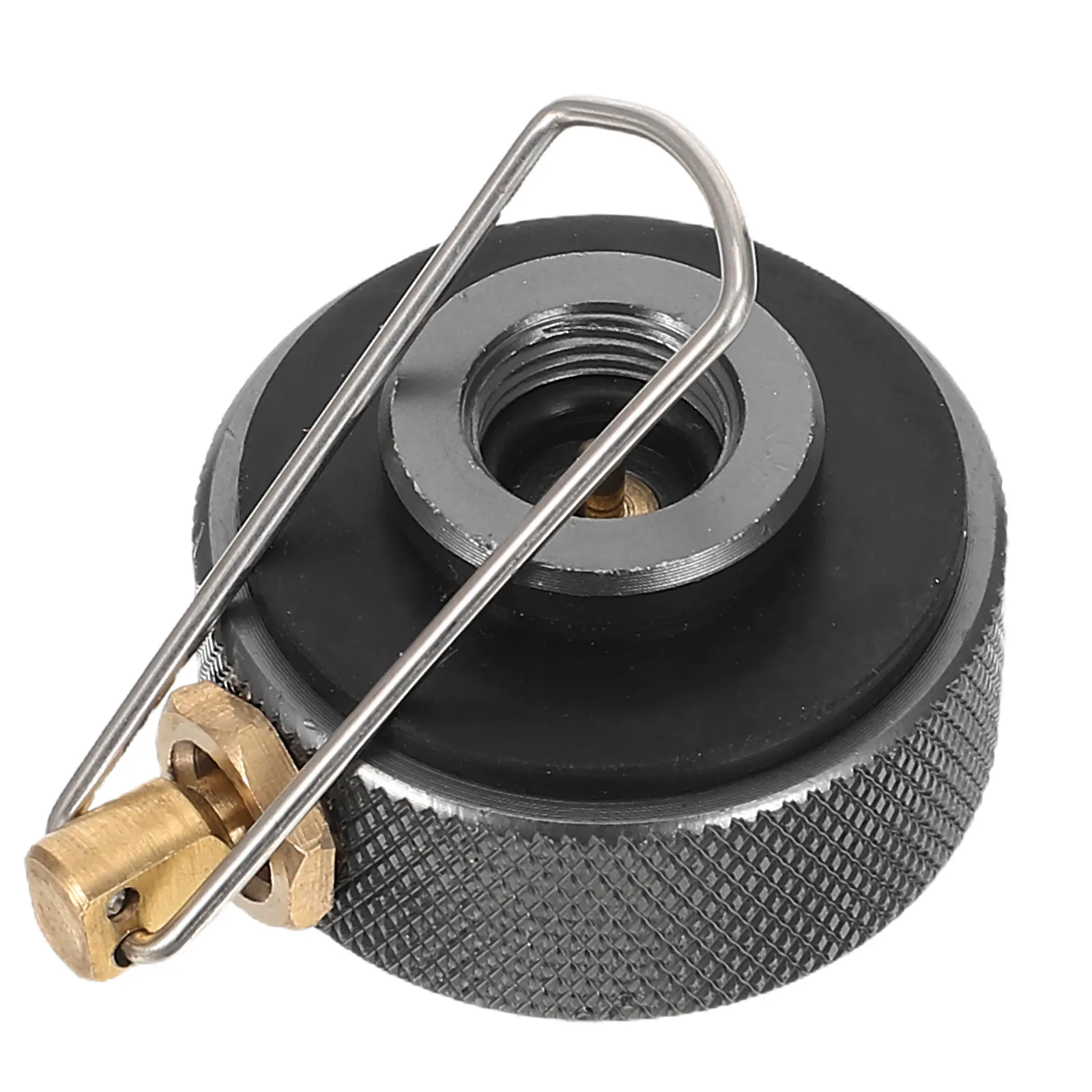 Camping Stove Gas Adapter 3.2x1.2x1.2 Inch Flame Control Valve Outdoor Cooking Refill Converter Compatible Fuel Canisters