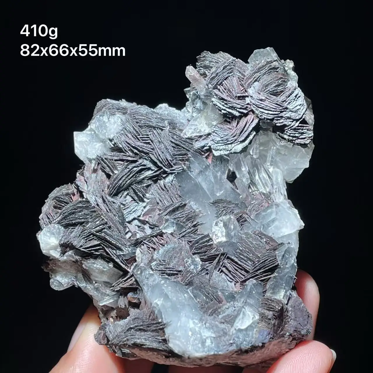 100% natural specularite quartz symbiotic mineral specimen from Guangdong Jinlong