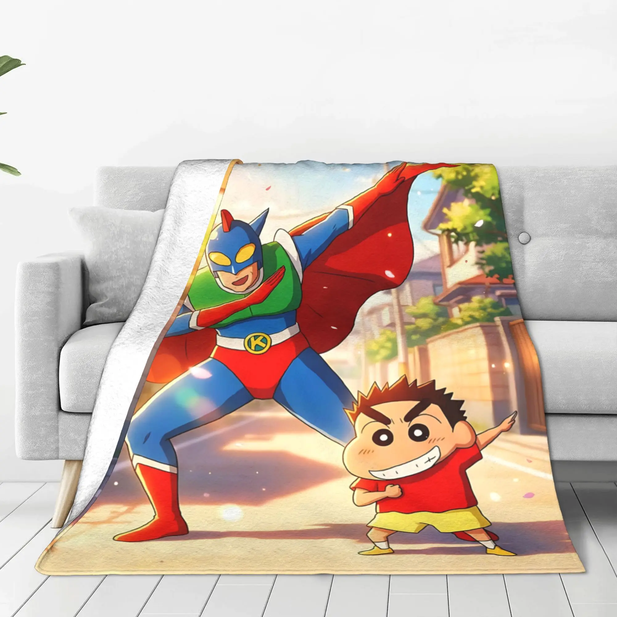 1PC Home Crayon Shin chan‌s  Blanket Throw Super Cosy Plush Living Room Sofa