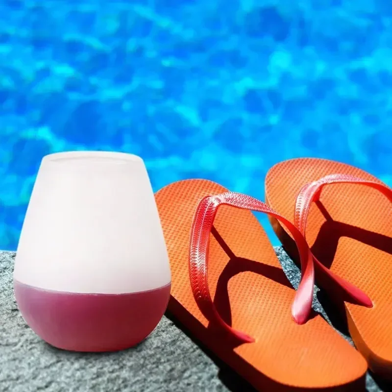 1Piece Silicone Wine Glasses 12oz Red Wine Beer Silicon Whiskey Cups Durable Shatterproof  Drinkware for Camping BBQ