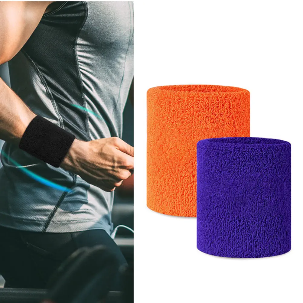 

6pcs Towel Sweatbands Colored Comfortable Breathable Fitness Guards Sports Protection Lightweight Wristbands Gym Workout