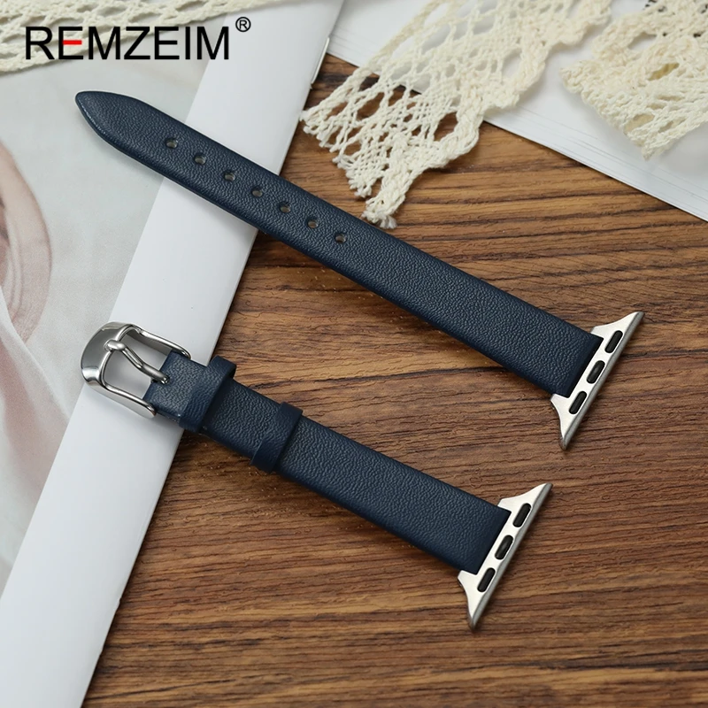 

Slim PU Leather Strap for Apple Watch10 9 8 7 6 5 4 3 SE Ultra 2 Women's Watchband for Iwatch 49/46/45/44/42/41/40/38mm Belt