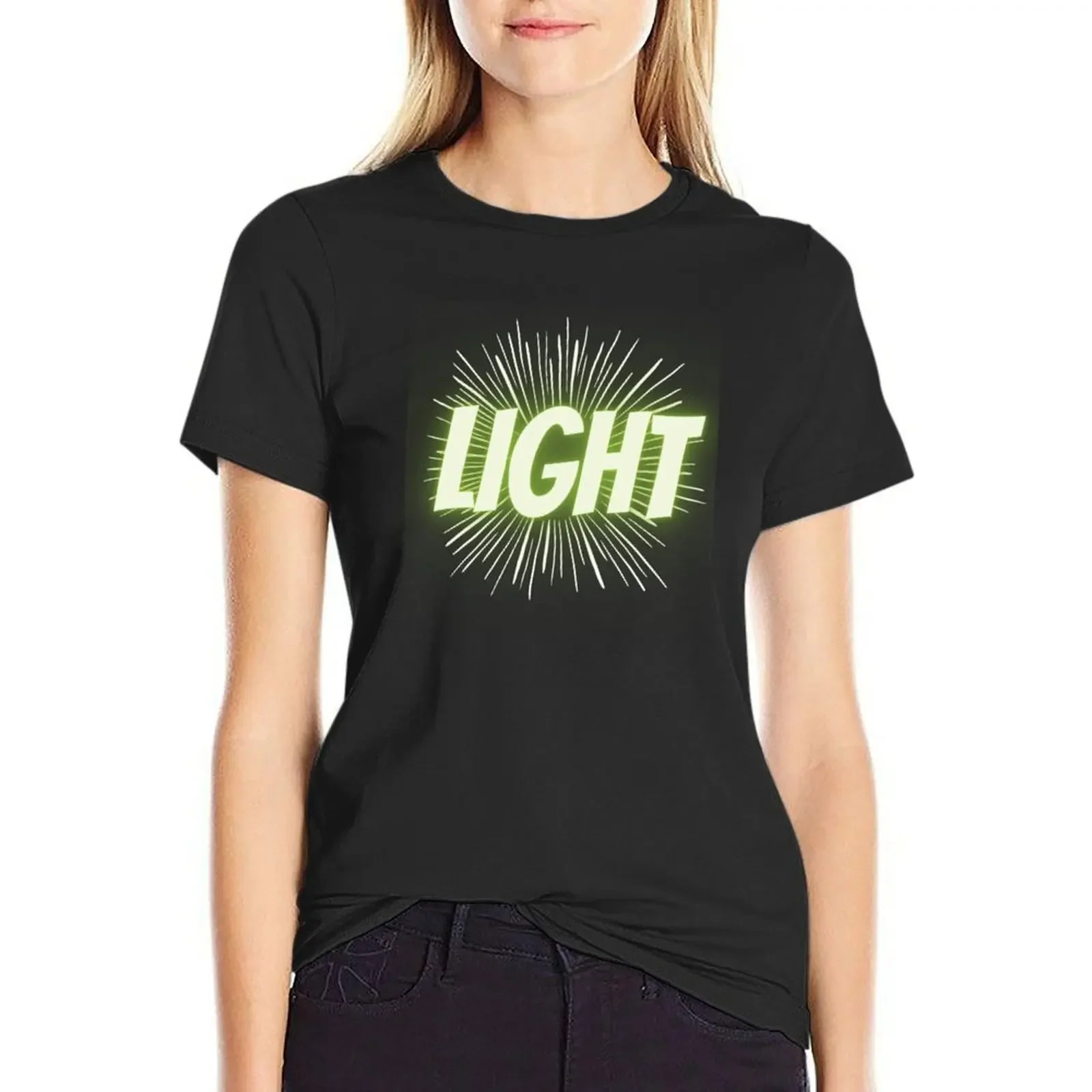 

Explosion of the Light T-Shirt plain summer clothes korean fashion cotton t shirts Women