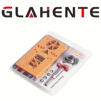 ‌35mm Cabinet Hinge Jig Drill Guide - 7-Piece Template with Carbide Bits, Adjustable Aluminum Alloy for Door Installation‌