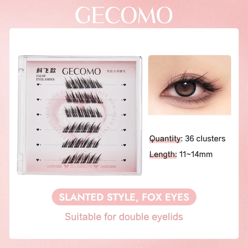 6 Rows of Single Cluster Glue-free False Eyelashes Naturally Enlarge the Eyes Suitable for a Variety of Occasions