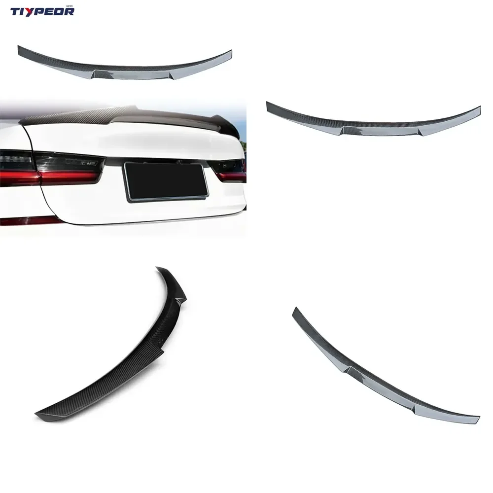 TIYPEOR Real Carbon Fiber Rear Trunk Lip Spoiler for G20 3 Series M4 Style