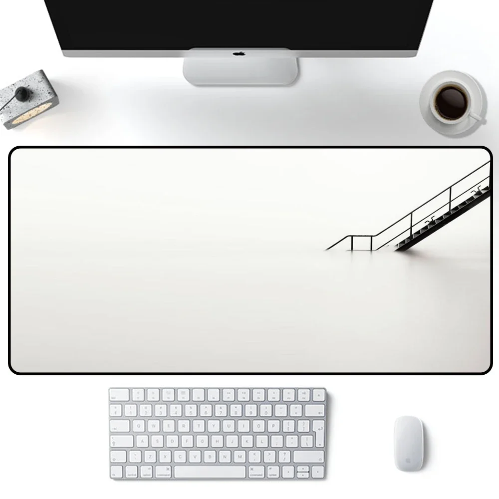 Minimalism Mouse Pad White Mouse Mat Gamer Solid Color MousePad Large 900X400 Carpets Custom Desk Mats XXL for Computer Offices