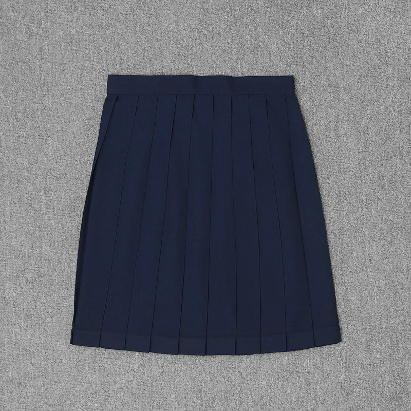 Abiti da scuola giapponese Abito da marinaio Gonna a pieghe tinta unita Uniformi Jk College Costume da scuola media Nero Blu Grigio 43-80 cm di lunghezza