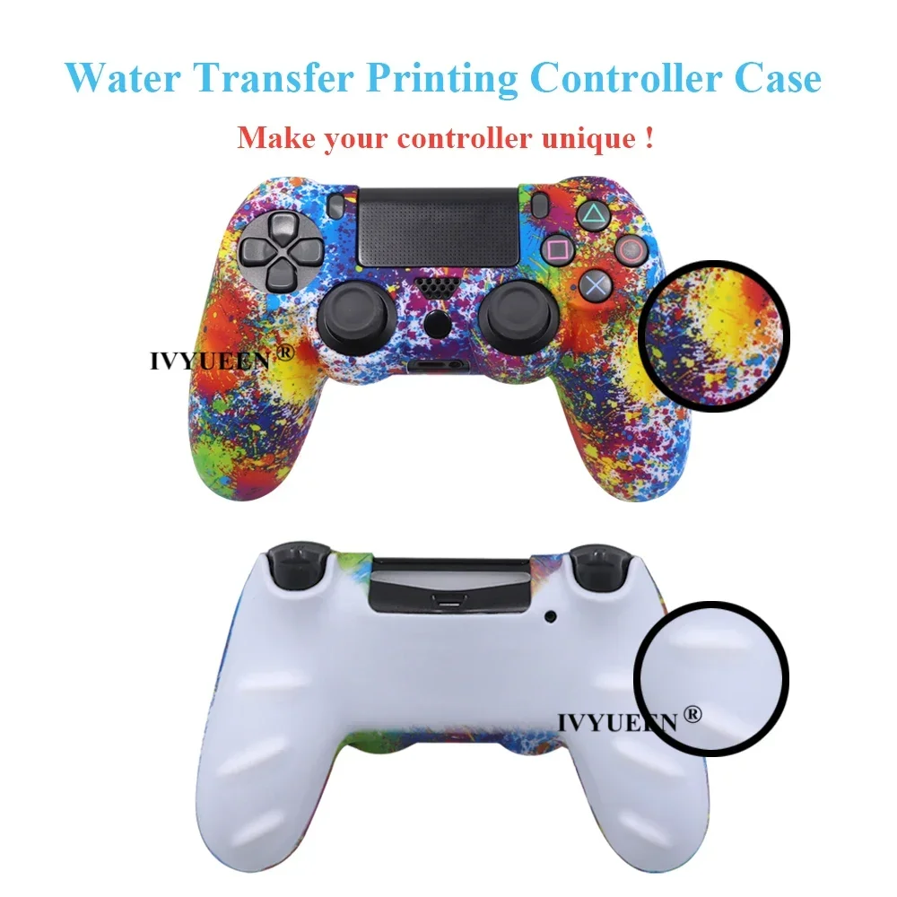 IVYUEEN 10 PCS Silicone Protective Skin Case for Sony PlayStation 4 PS4 DS4 Pro Slim Wireless Controller Cover Game Accessories