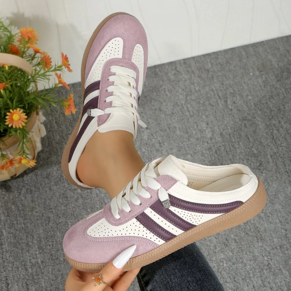 20206 Spring and Autumn Elegant Round Head Sexy Breathable Half Slippers Fashionable Best Selling New Comfortable Women's Shoes