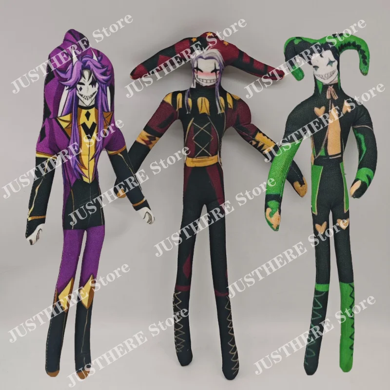Horror Game The Freak Circus Pierrot Harlequin Jester Plush Toys Cosplay Stuffed Twistable Abstract Clown Doll Halloween Prop