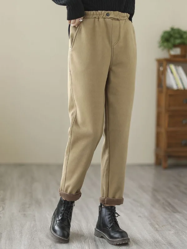 

Брюки Fce Harlan с высокой талией для женщин на груше, осень-зима, свободные утягивающие брюки большого размера с эластичной резинкой на талии, морковная D...