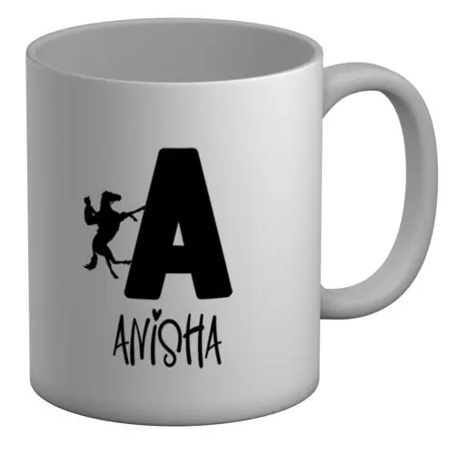 Personalised Horse Riding Alphabet Animal- A White 11oz Mug Cup Gift