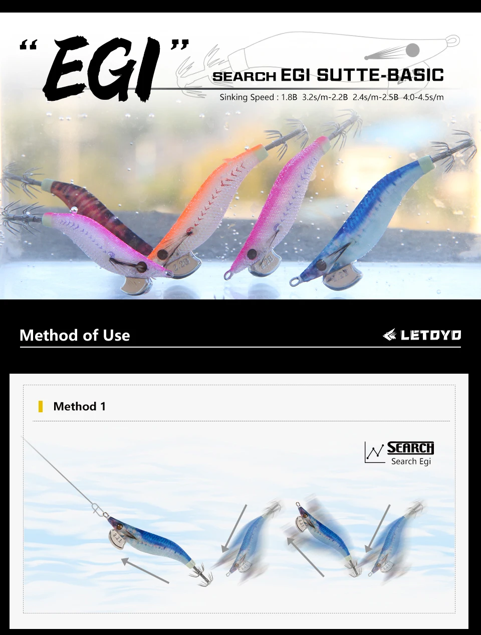 LETOYO Mini Egi Tintenfisch-Köder 1.8 # -2.5 # Leuchtender Tintenfisch-Jig aus Holz, Garnelenhaken für den Fang von Tintenfischern und Oktopusen. – Detail 11
