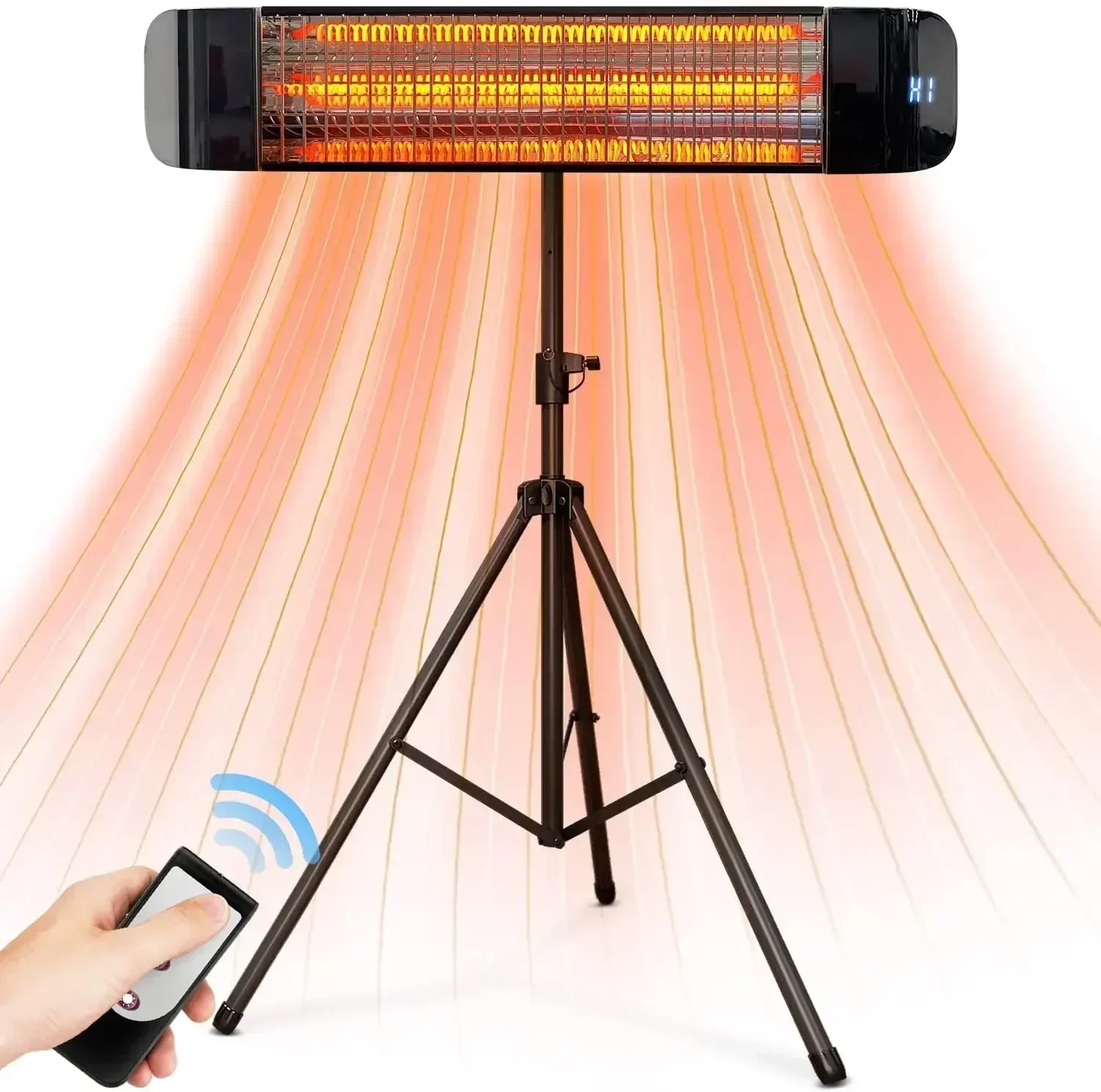 Hot salesElectric Outdoor Heater, Infrared Patio Heater for Outdoor/Indoor Use, Wall Mounted/Ceiling/Tripod Infrared Heater Outd