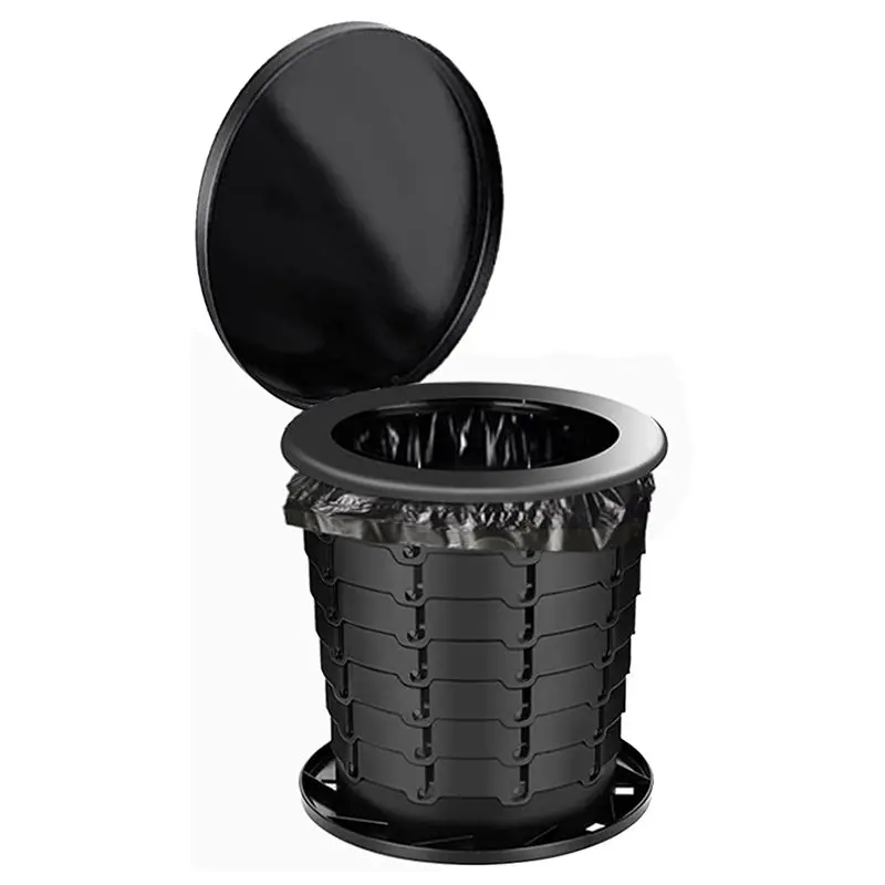 X18A-1Set مرحاض محمول للبالغين والأطفال قعادة التخييم في الهواء الطلق والطوارئ مرحاض صغير قابل للطي السفر سيارة المرحاض البلاستيك #4