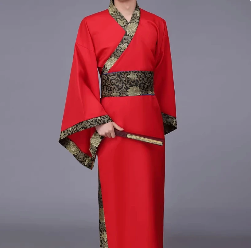 男性用の新しい古代衣装、クスー、廷臣、公式服装、漢王朝の大臣、マント、本、Z、ストレートトレイン、深いローブ