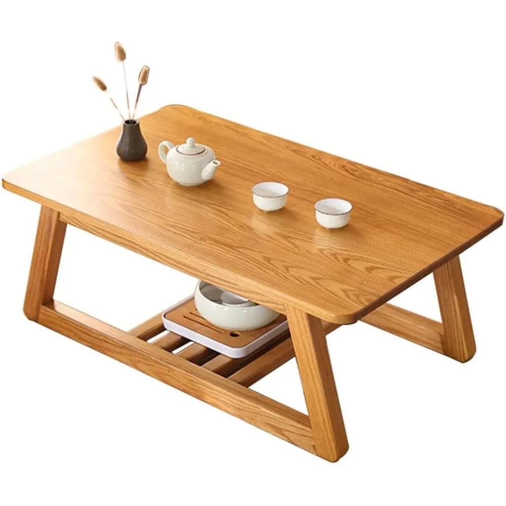 

Wooden Tatami Coffee Table, Japanese Balcony Small Tea Table, Simple Bay Window Table, Home Low Table Chinese Learning Table,Bei