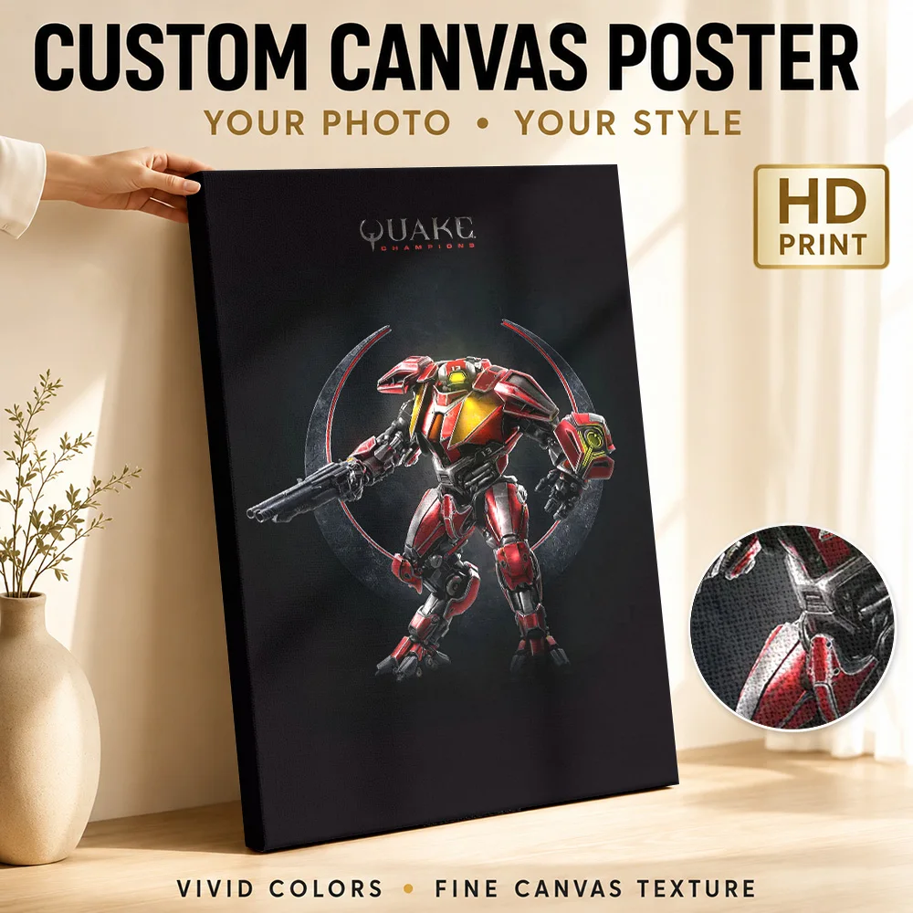 Quake Clutch Canvas Painting Posters Cinematic Style Canvas Wall Art With Personalized Photo For Study Ideal Dedicated Fan Gift