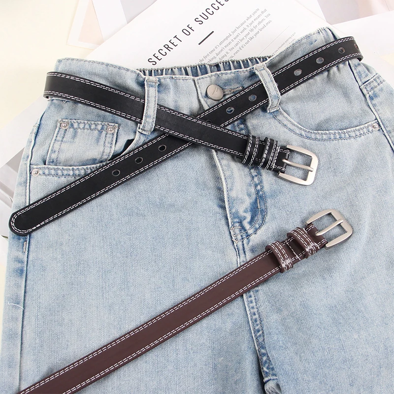 気質ゴールドポリシーバックル女性のベルト多用途デイリードレスジーンズ装飾調節可能な女性のベルト