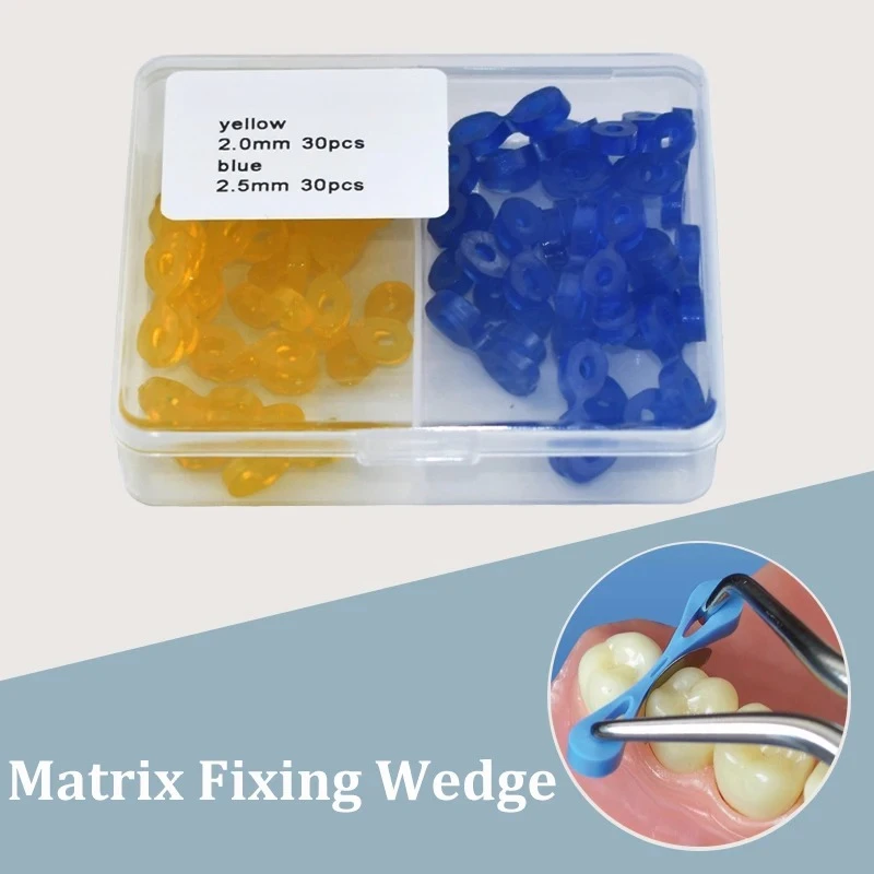 10×60Pcs/Box Dental Elastic Rubber Fixing Wedges Matrix Matrices Dam Composite Tooth Separator Dentistry Tools