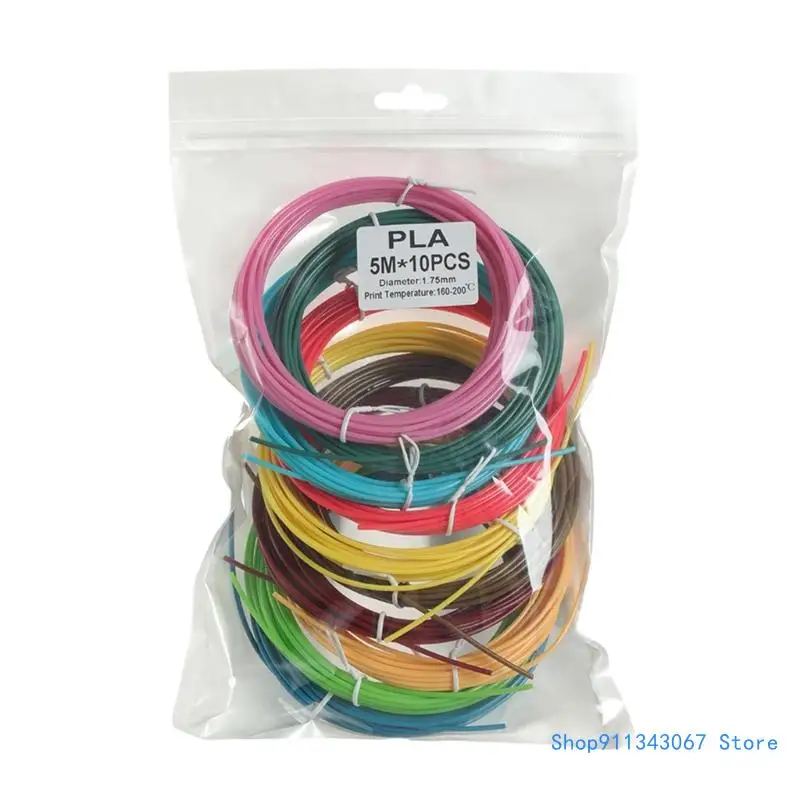 10Pcs Multiple Color Filament for 3D Print Pen Refills, 1.75mm Smooth Printing Drop shipping