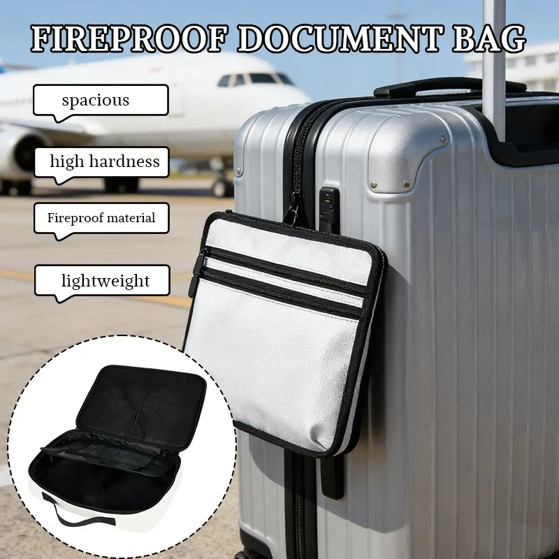 

17.5x27cm Fireproof Waterproof Faraday Bag Storage Pouch File Phone Sealed Pouch Student Storage Bag for Test Papers Organizer