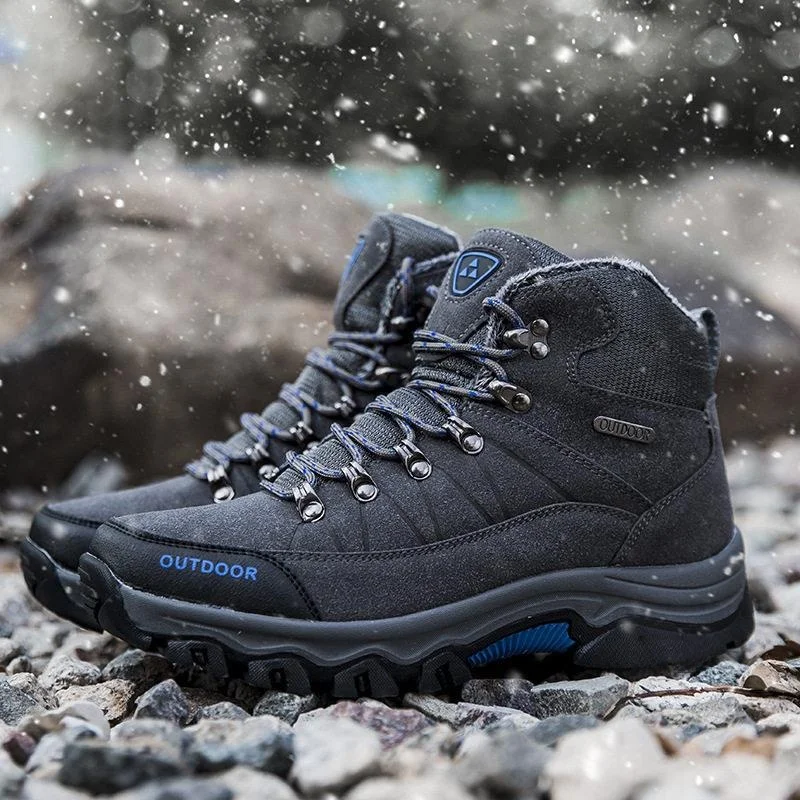 Breathable Waterproof Outdoor Climbing Shoes High Top Hiking Boots Men's Large Size for Trekking Travel Sports