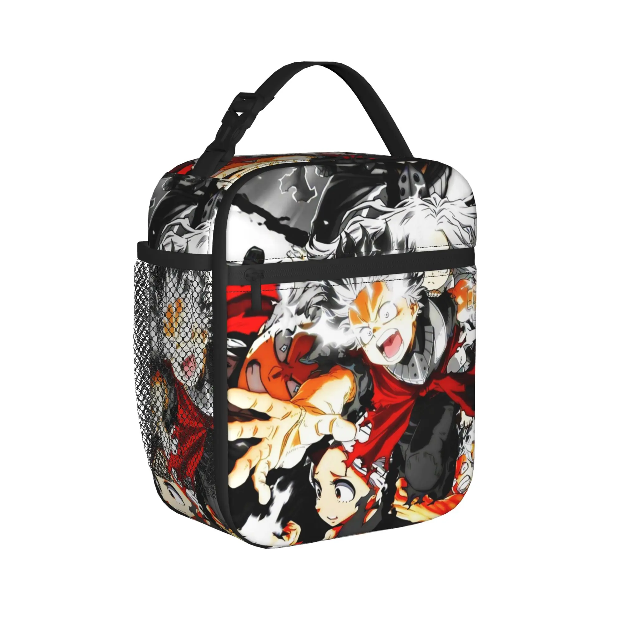 

Термосумки для обедов MHA, многоразовые, герметичные контейнеры для еды Boku No Midoriya, сумка-тоут для ланча, сумка-бенто для школы