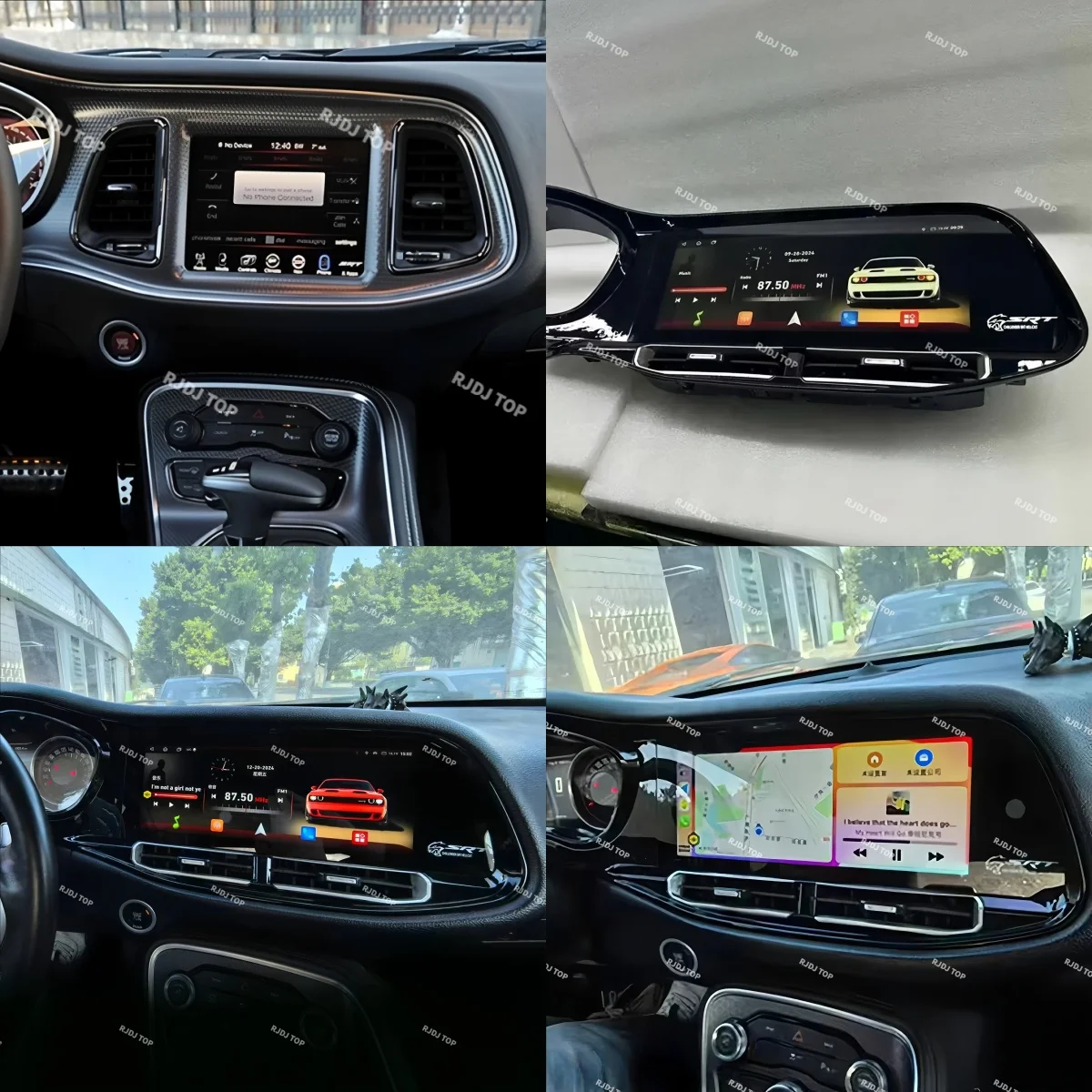 12.3inch For Dodge Challenger SRT Hellcat 2010-2023 Carplay Android Auto Car Radio LCD Touch Screen Multimedia Player GPS Navig