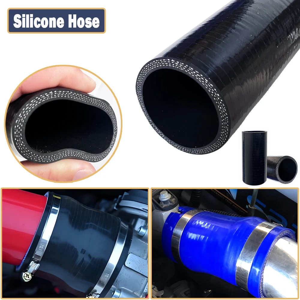 ID16-135mm Length100-1000mm Black Straight car silicone hose Intercooler Coolant Tube turbocharger connector tube Universal pipe 