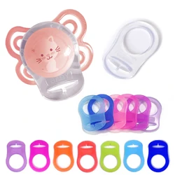 5PCS Baby Dummy Pacifier Holder Clip Adapter for Ring Multi Colors Silicone Button Manual DIY for Newborn Baby Accessories