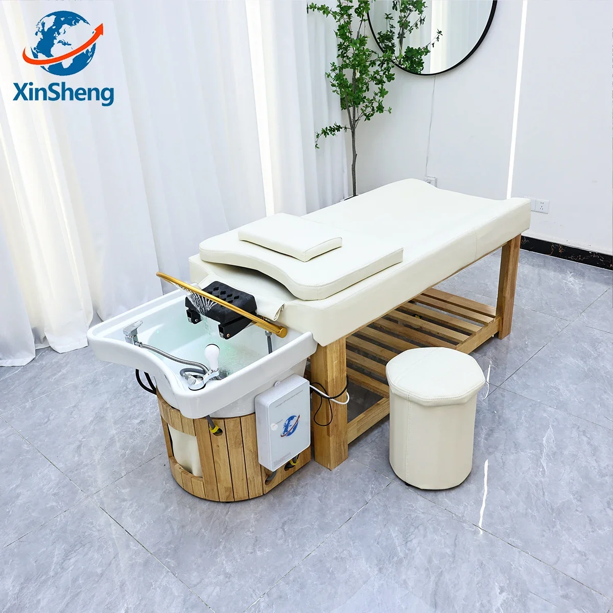 XinSheng Lettino da massaggio Lettino da massaggio Letti per shampoo Testa SPA Mobili per saloni Attrezzatura per il lavaggio dei capelli Lettino per la cura della bellezza Cuscino per divano